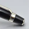 Hoge kwaliteit Bohemies Black Resin Balpen Mini Briefpapier kantoor schoolbenodigdheden Schrijven Gladde balpennen met diamant en serienummer op clip