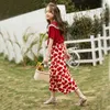 Girls' suit children's two-piece short-sleeved wide-leg pants summer fashion fashionable P4543 210622