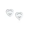 Stud Fashion Lovers Heart Tag Oorbellen, 3 kleuren