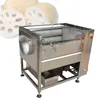 Commerciële kleine roestvrijstalen fruitreinigingsmachine roller borstel plantaardige wortel peeling fabrikant aardappel wasmachine 220V