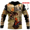 Erkek Hoodies Tişörtü Koyu Plstar 3D Baskı Horoz Özel Adı Harajuku Streetwear Kazak Uzun Kollu Rahat Unisex Hoodies / Sweatshi