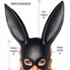 Party Masks Patygr vuxen Deluxe Sexig halvmask Halloween långa öron cosplay maskeraddräkt