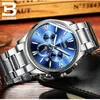 Blaue Uhr Männer Automatische Mechanische Saphir Armbanduhren Mondphase Relogio Masculino Uhren