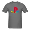 레트로 PS 로고 T 셔츠 남성 힙합 Tshirt Xbox 게임 플레이 스테이션 T 셔츠 남성 o 넥 반팔 여름 퓨어 코튼 Hipster 티 티셔츠