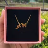 Initial Necklace With Butterfly For Women Stainless Steel Gold A-Z Letters Butterfly Necklace Femme Best Friend Jewelry BFF Gift G1206