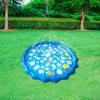 170cm Kids Sprinkler Pad Mat Children Summer Outdoor Water Splash Play Mat Lawn Inflatable Sprinkler Cushion Toy 210724