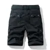 Oiata Hommes Summer Casual Vintage Classic Pockets Loose Fit Cargo Shorts Outwear Mode Twill 100% coton 210806
