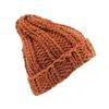 Beanie/Totenkopfkappen CUHAKCI Winter Wolle Skullies Gestrickte Dicke Weibliche Warm Halten Beanie Baumwolle Häkeln Frauen Farbe Erwachsene Casual Hut PROS22