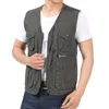 Spring Autumn Man Casual Vest With Multi Function Pockets Design Waistcoat Male V-neck Herringbone Gilets Men Leisure Vests 4XL 211104