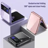 Случаи сотового телефона роскошной рамки для пластинга для Samsung Galaxy Z Flip 3 Прозрачная корпусная карака с громкой рамой Clear Cover49166217706493