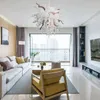Modern White Color Chandeliers Lamps for Living Room Bedroom Home Decor Chandelier Lighting Hanging Lamp