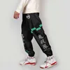 3d anime japanska lastbyxor harajuku streetwear demon slayer: kimetsu ingen yaiba elastisk midja harem hip hop joggers byxor g1007