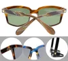 Homens Polarizado Óculos de Sol Marca Marca Máscaras Mulheres Eyewear Top Qualitly UV Proteção UV Irregular Quadro Poligonal Verde Lentes Cinzentas Sun óculos de sol com caso