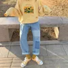 Leuke Japanse stijl Sweatshirt Zonnebloem Print Vrouwen Lange Mouw O-hals Losse Truien Streetwear Casual Hoodies Tops Vrouw 210803