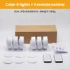 16 Kleur LED DOWN Lights Cabinet Lamp Kleurrijke Dimbare Touch Sensor Nachtlampje Afstandsbediening Draadloze Spot Light Festoon