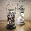 Hollow Wind Lanterns Iron Craft Hollow Decorative Candlestick Led Candle Lights DIY Festival Party Home Decor DAS333