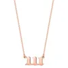 Nummer halsband för kvinnor, rosigt guldpläterad Dainty 000 111 222 333 444 555 666 777 888 999 Pendants Choker Chain Numerology Smycken Gift för