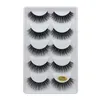 Mink Lash Pestañas False Eyelash Fake Lash 3-D Tjocka fransar Neutral 5 Pare En uppsättning Förpackning G807 är blandningsstilar Varje stil har olika längd för alternativ