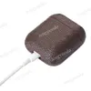 Bruine Bloem Mode Desigenr Cases voor Aripods Pro 1 2 3 pro2 Draadloze Bluetooth Oortelefoonbeschermer Topkwaliteit Lederen Shell Mouw Sleutelhaak Headsetpakket