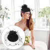 Chapeaux de fête 1pc 20s 30s Pilulier Fascinator Chapeau Cocktail Thé de mariage avec voile