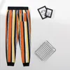 Autumn Print Stripe Pants Men England Style Trousers Sweatpants Women Ropa De Hombre Joggers Casual Party Men's Drak22