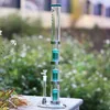 オリジナルのAurora LTQ蒸気の水ギセル14mmの女性の関節多くのツールが付いている女性のジョイントLEDベースの切り替え可能な色のガラス詩人のパーコレーターの水道管の3層