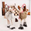 Navidad Reindeer Christmas Figures Decorations Year Christmas Tree Decorations Christmas Elk Ornaments For Home Windown 211104