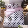Bedding Supplies Textiles Home & Gardenbedding Sets Fashion 100% Cotton Stripe Twin/Fl/Queen/King/Super King Size Quilt Er Bed Sheet Pillowc