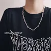 Paski z koralikami 49 cm Naszyjnik Mężczyzna i kobiety Hip-Hop Punk Punk Drut kolczasty Brambles Link Choker Prezenty dla przyjaciół Naszyjniki modowe Fawn22