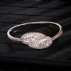 Luxury Leaf Shape Bangle Ring Sets Mode Dubai Bridal Smycken För Kvinnor Bröllop Brincos Para As Mulheres S0720 Q0717