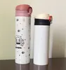 17 Oz Sublimação Reta Beber Tumblers 500 ml Garrafa de água branca preta para sublimação de aço inoxidável isolado vácuo saltando copo