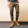 Streetwear Mode Designer Män Jeans Loose Fit Big Pocket Casual Cargo Pants Overaller Hip Hop Joggers Ankelbanded byxor