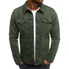 Designers Cotton Denim Jacket Men Casual Solid Color Lapel Single Breasted Jeans Jacket Male Autumn Slim Fit Quality Mens Jack