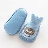 First Walkers TELOTUNY Shoes For Baby Bon Born Girls Boys Cartoon Animal Print Soft Sole Anti-Slip Knitted Socks Slipper Casual