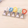 5 stks / set Kleurrijke Wasserij Tea Bag Clips Handdoek Opknoping Clips Kleding Pegs Metalen Roestvrijstalen wasknijpers Keuken Badkamer Storingen T2I52971