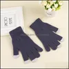 Five Fingers Gloves & Mittens Hats, Scarves Fashion Aessories Magic Touch Screen Knitted Texting Stretch Adt One Size Winter Warm Fl Finger