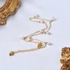 Bracelet de cheville en perles d'eau douce naturelles XF800, Design créatif Simple, chaîne réglable par Injection en or 14K, bijoux fins pour femmes J1003
