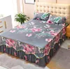 Pink Lace Bed Skirt Bedding Bed Sheet Princess Bedspread Mattress Bed Cover Full Queen King Size (Not Including Pillowcase) F039 210420