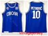 Cibona Zagreb Koleji Drazen Petrovic Jersey 10 Erkekler Takım Renk Mavi Üniversitesi Petrovic Basketbol Forması Üniforma Nefes Kaliteli Boyutu S-XXL