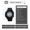 Skmei Sports Fitness Watches Mens Waterproof Digital Wristwatches Men 2time Chrono Electronic Clock Creative Reloj Hombre 1571 Q0524