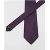Märke Luxury Dark Red Plaid Tie För Män 8cm Bröllop Business Fashion Dress Suit Silk Polyester Man Slips med presentförpackning