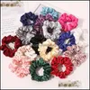 Pony Tails Jewelry JewelrySmooth Satin Scrunchies Solid Color Elastic Ties Band för Women Girls Hair Aessory Luxury Silk Ponytail Holder