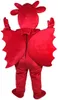 Halloween vermelho dragões dinossauros mascote trajes top qualidade caráter dos desenhos animados roupas adultos tamanho Natal carnaval festa de aniversário outdoor outfit