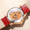 Montre-bracelet mécanique automatique pour femmes marque de luxe mode dames montre lumineuse étanche femme horloge design creux