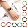 Perles Brins Rond Cercle Bracelet Bracelet Coloré Bambou Tube Pour Femmes Fille Adolescent Rétro Bonbon Couleur Bijoux Présent Inte22