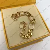 22 Золотого браслетного ожерелья набор роскошных избыточных изделий дизайнеры ювелирных украшений хип-хоп цепь простые браслетные колье f бренды скобки кружев