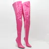 Over Knee High Thigh Boots 12cm Stiletto Heel Pointed Toe Party Shoes