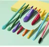12 pezzi Candy Color 8 colori Pennello per trucco Polvere professionale Base Ombretto Pennelli per trucco Set Blush