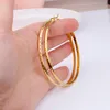 Hoop & Huggie Stainless Steel Big Earring For Women Gold Color Round Nice Wholesale Ear Accessories Fashion Jewelry
