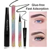 Herbruikbare 3D Natuurlijke Onzichtbare Magnetische Valse Wimpers 4 Paren Set + Magneet Eyeliner Lijmvrije Fake Wimpers Comfortabele Zachte Licht Sterke kleverigheid